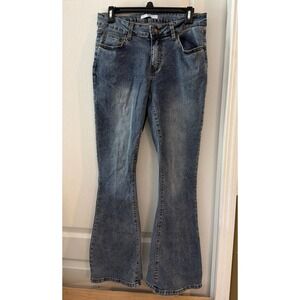 Social butterfly Jeans High Waist‎ Flare Boho Hippie 80's 70's Women Flare Jeans